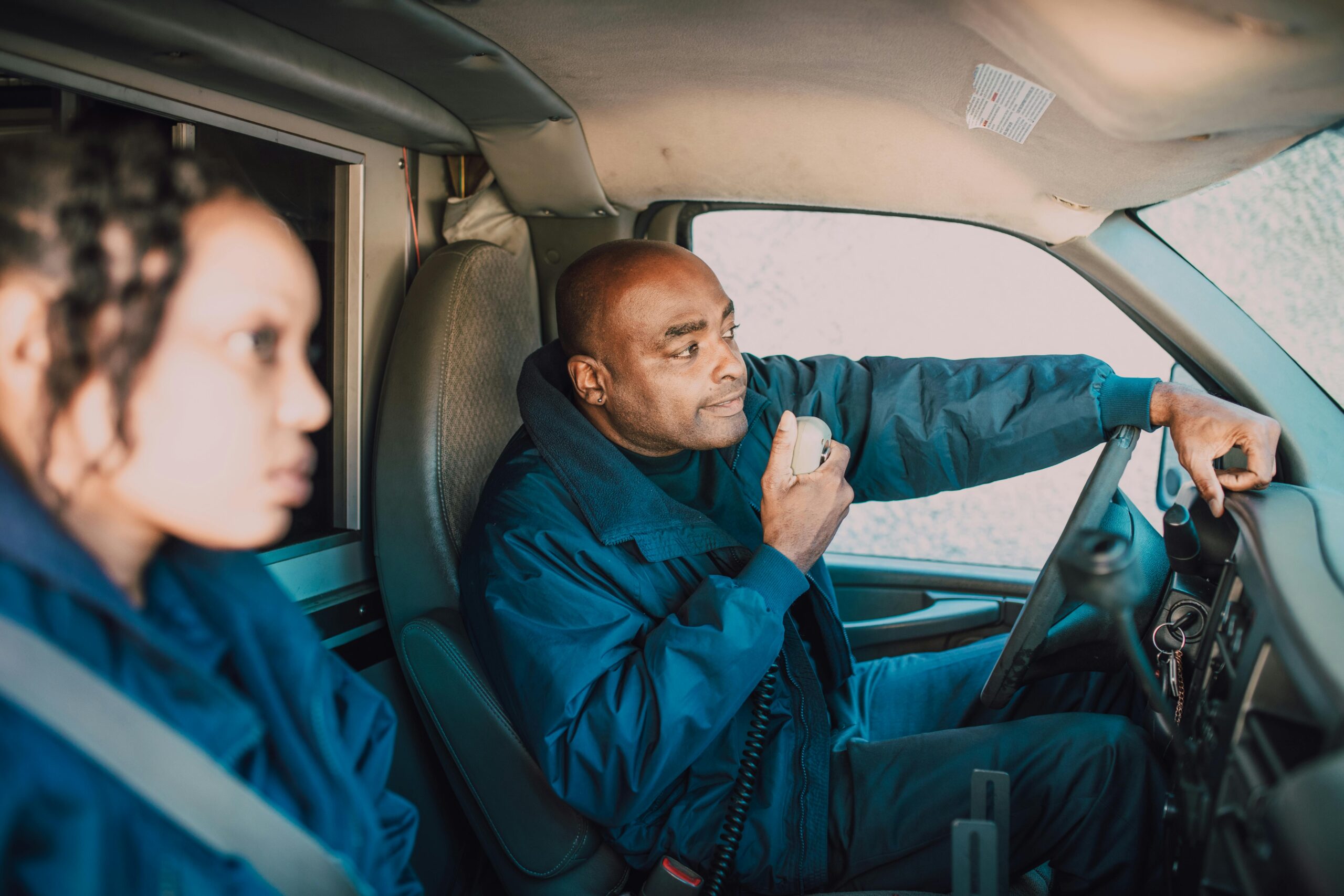 Husband and wife truck driving team